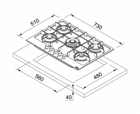 FRANKE FHMA 755 4G DC XS C арт. 106.0554.320