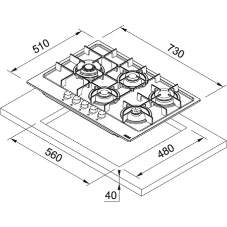 FRANKE FHMA 755 4G DCL XS C арт. 106.0554.382