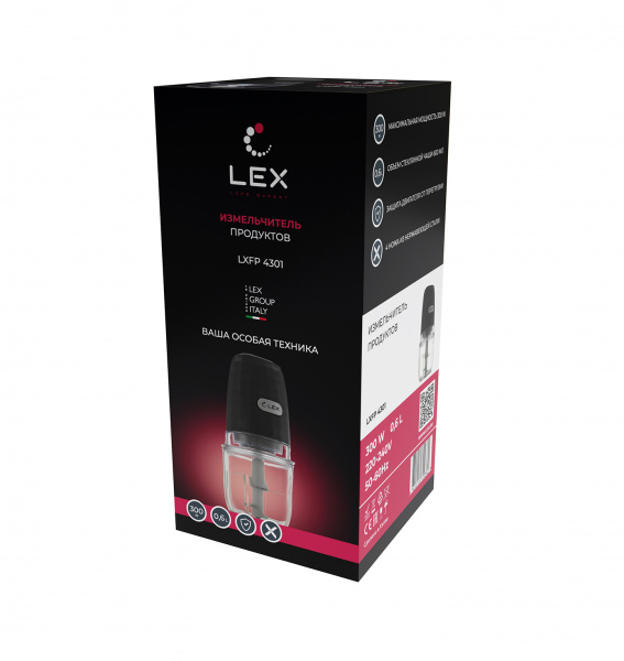 LEX LXFP 4301, измельчитель стеклянный (темно-серый)
